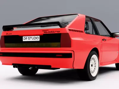 Audi Sport quattro 1984 Low-poly 3D model