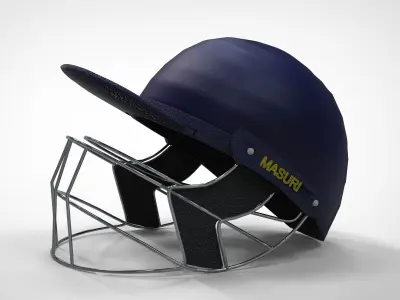 High poly Cricket Headgear 3D model
