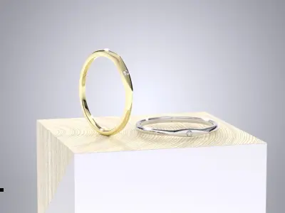 MINIMAL SET DAIMOND RING  12 MODELS 3D print model