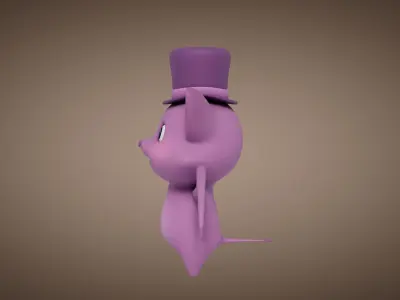 Rigged Cartoon Bat 3D model