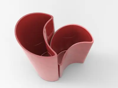 Moony Vase Low-poly 3D model