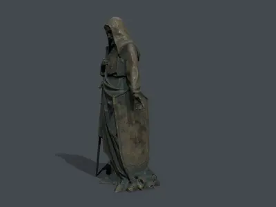 Man Statue 3 Low-poly 3D model