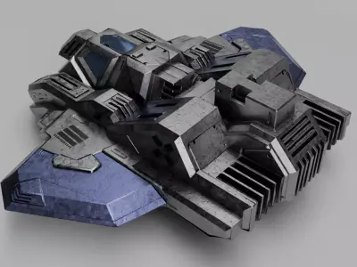 Star Speeder Low-poly 3D model