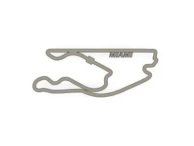 Miami F1 Racing Track 2025 3D print model
