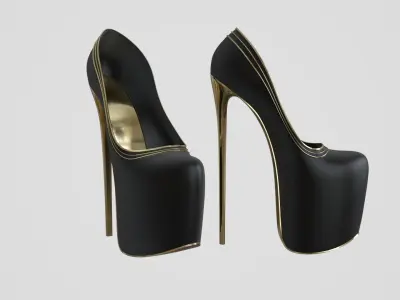 3D high heels shoe Free 3D model