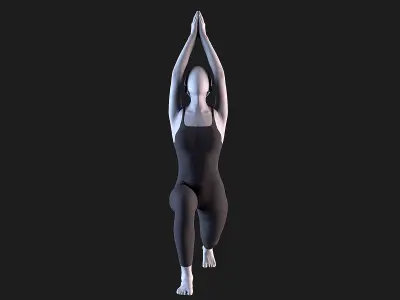 Warrior I - Yoga Essence 3D print model
