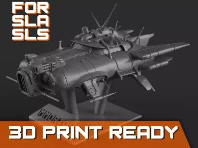 Immortal flying car for SLA and SLS printers 3D print model
