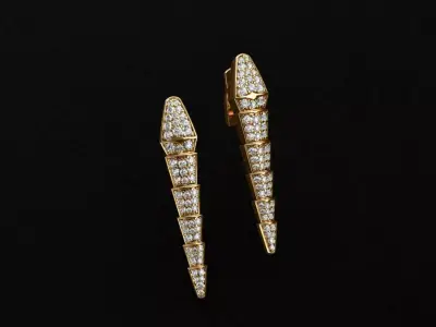 Bvlgari Earrings  3D print model