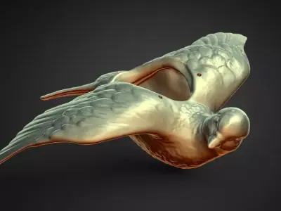 hanging dove planter decoration  3D print model