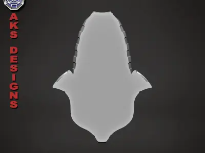 Egyptian women girl skull v1 Bas relief wall decoration 3D print model