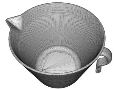 Classic Plastic Bath Mug Low-poly 3D model