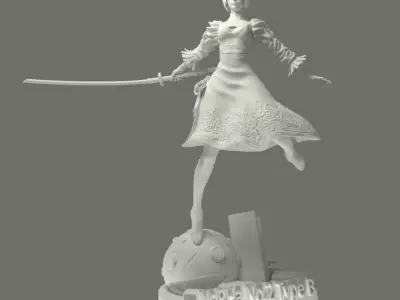 NIER AUTOMATA YORHA 2B 3D print model
