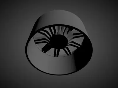 Style 172 spider scalable and printable rims 3D print model