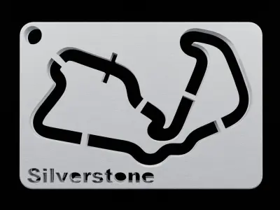 Track Formula 1 keychains Silverstone Print3d - Blender 3d Free 3D print model