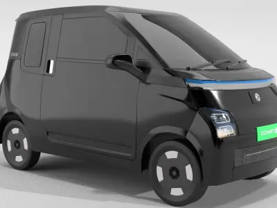 MG Comet Electric Car Black 3D model