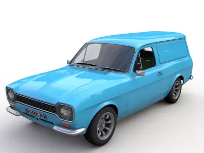 Escort Mk1 Panel Van 1970 3D model