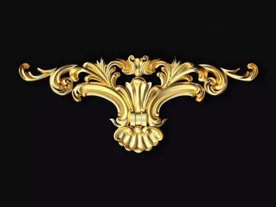 Central decor ornament for furniture 3D model 613