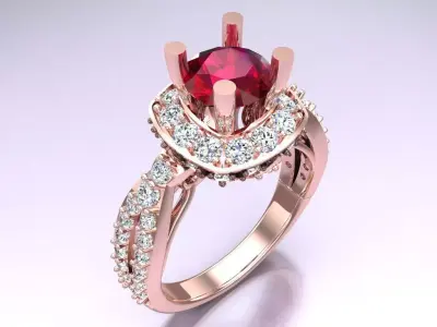 Diamond Ring - Womens Rings - N216157 3D print model