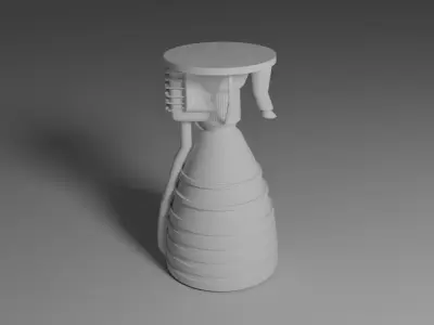 Rocket engine 3D model