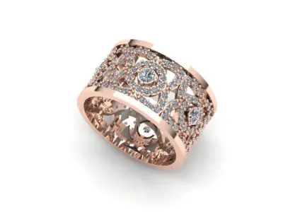 Wedding ring  3D print model 63