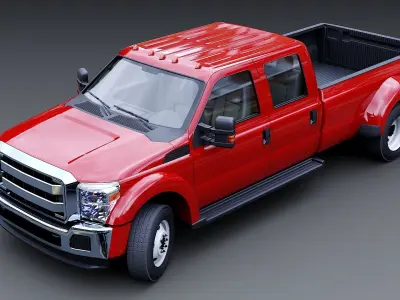Pickup truck off road Low-poly 3D model