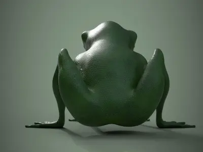 Happy Frog Stylized Low-poly 3D model