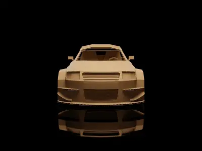 AUDI Abt TT R Touring car 2002 cardboard car 3D model