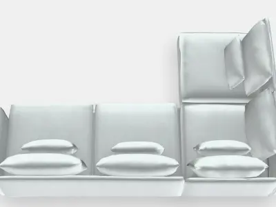 SODERHAMN Corner sofa 4-seat 1 3D model