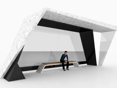 BUS STATION 8 3D model