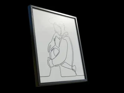 Picture Frames PBR Low-poly 3D model