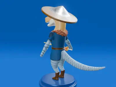 Lizard cute cartoony model  3D model