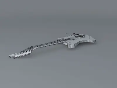 Kramer camouflage guitar Free 3D model