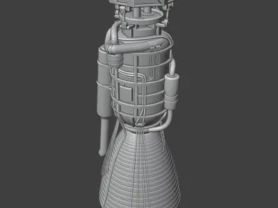 Rocket Engine - Realistic 3D model