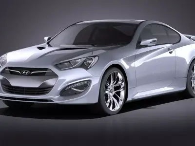 Hyundai Genesis Coupe 2016 VRAY 3D model