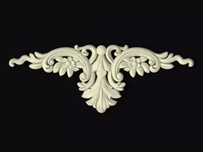 Central decor ornament for furniture 3D model 661