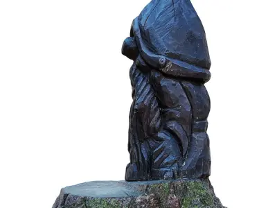 Wood Gnome Figurine 3D model