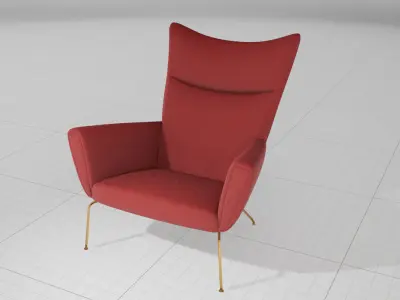 Wegner Wing Chair UE4 3D model