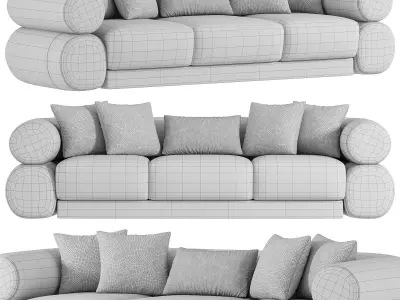  Leyborn Metal Sofa By Evgor 3D model
