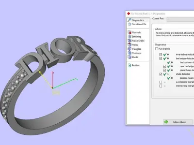 Dior Ring 3D print model