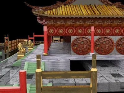 Chinese ancient house 3D model 48