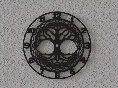 tree of life wall clock  3D print model