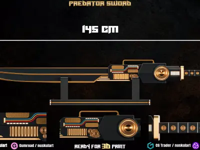 Predator Sword - Luxury Cosplay - REAL SIZE - 3D Printing  3D print model