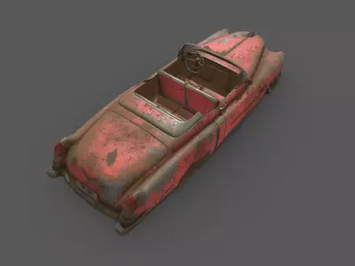 Abandoned Car - Cadillac Eldorado Low-poly 3D model