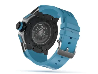 Richard Mille RM 032 Blue Luxury Watch 3D model
