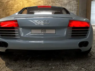AUDI R8 Low-poly 3D model