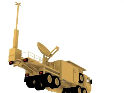 Mobile Nuclear Power Communication Truck 4 Sci-Fi energy 3D print model