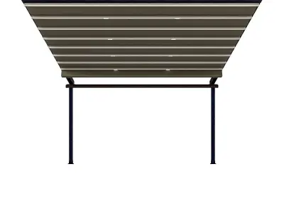 Motorized Pergola 5 damaged painted steel 3D model