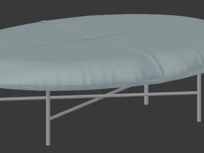 Leather Foot Stool 3D model