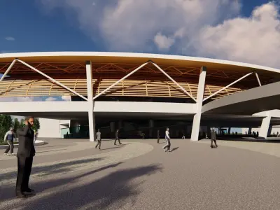 Proposed Hollongi Airport Terminal Design 3d Model Download 3D model