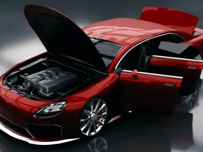 Generic Mid Size 4 Door Sedan Low-poly 3D model